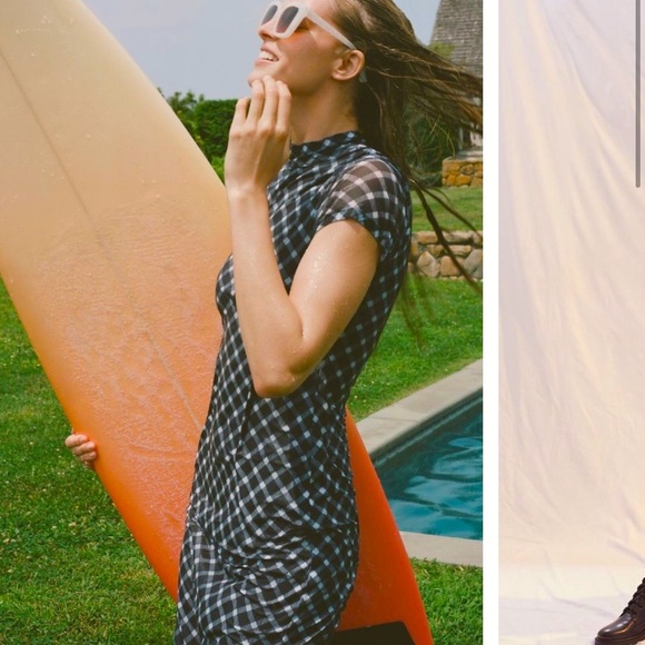 Anthropologie NWT Eva Franco Mock Neck MIDI Dress Size L. - Picture 3 of 15